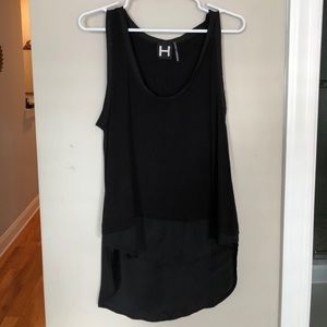 High low black tank by H by Bordeaux